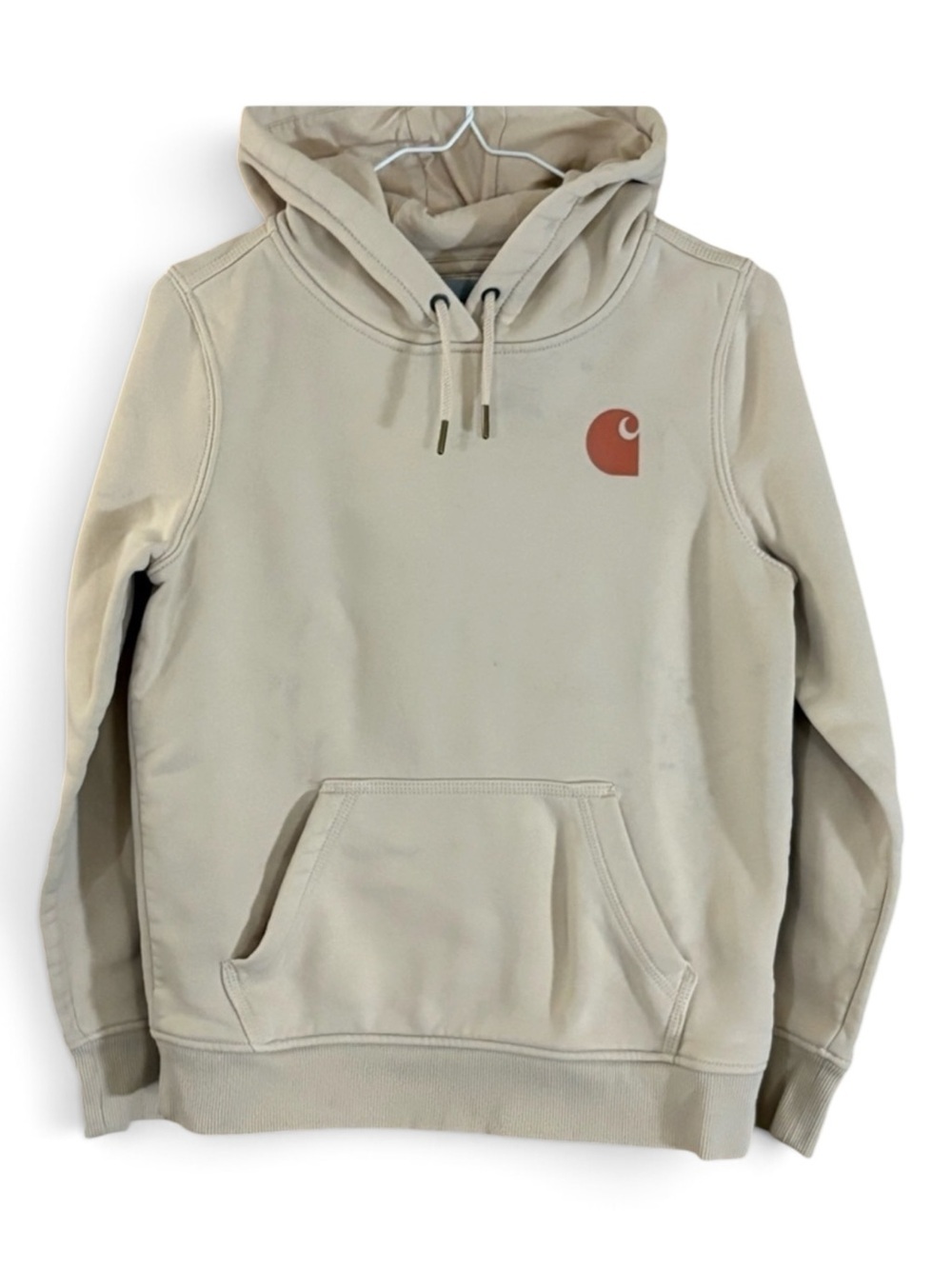 Carhartt Cream Relaxed Fit Hoodie Sweatshirt
